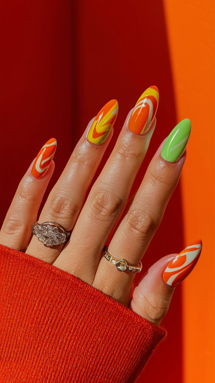 20 Fashionble Oval Nail Designs for a Sizzling Summer