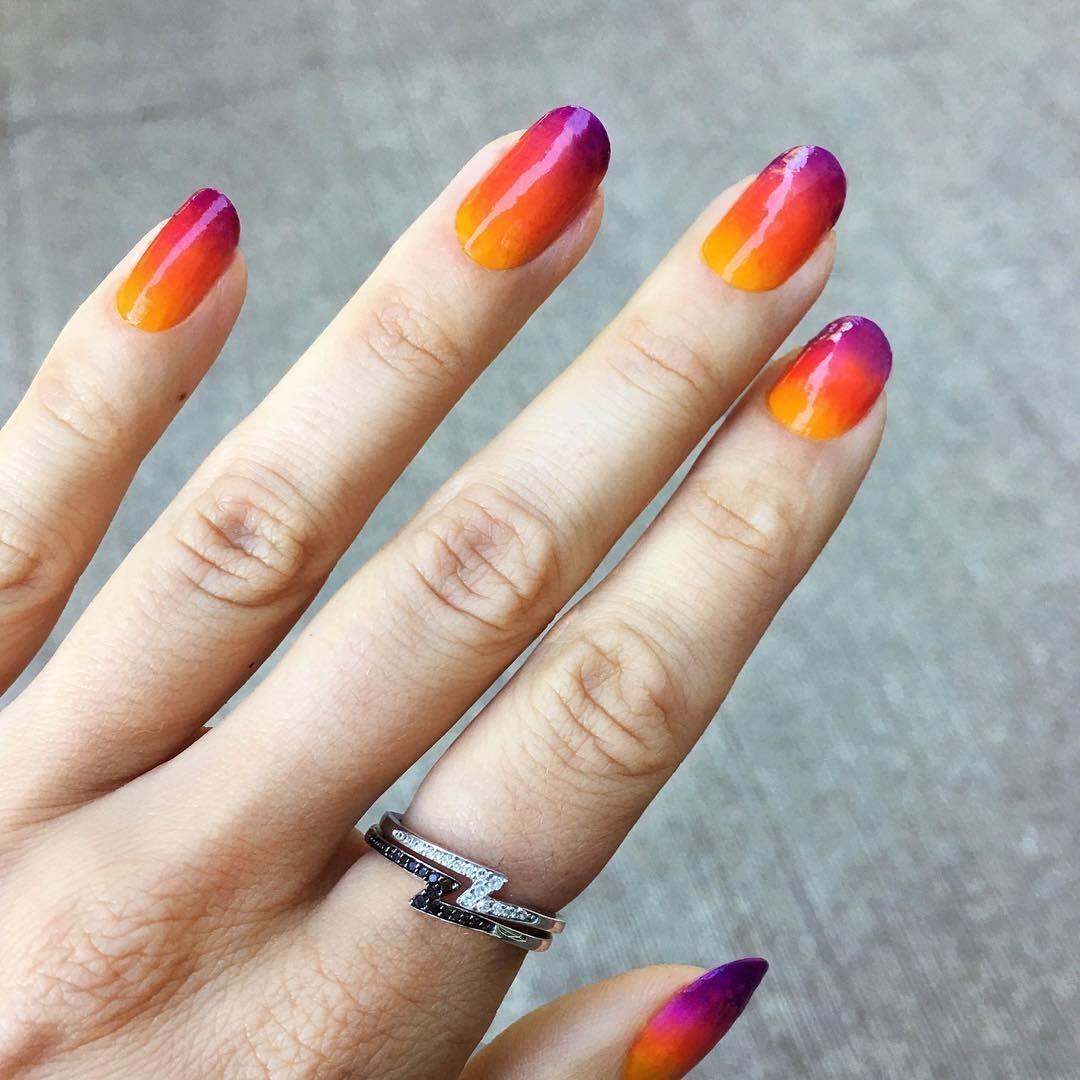 Sunset Ombre Nails