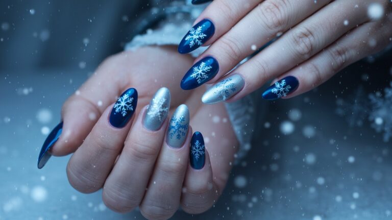 25 Winter Christmas Nails for Festive Sparkle