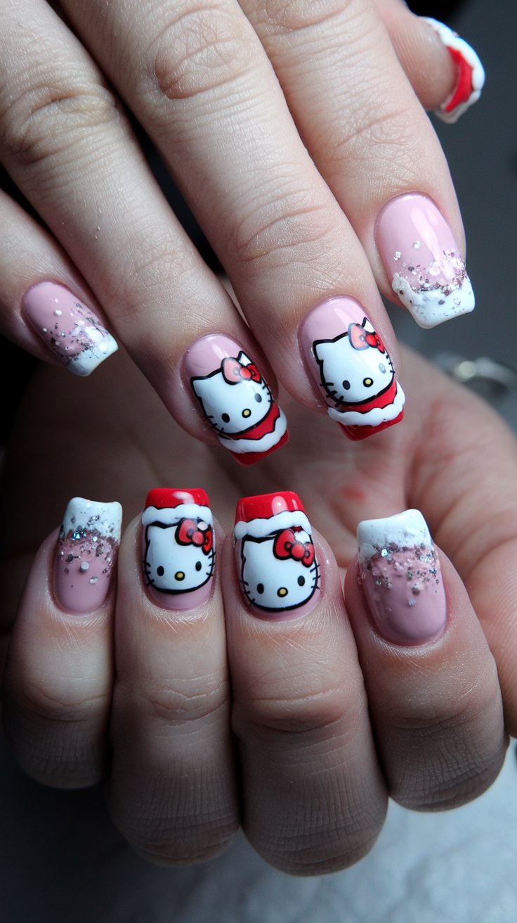 21 Hello Kitty Christmas Nails for Extra Glam