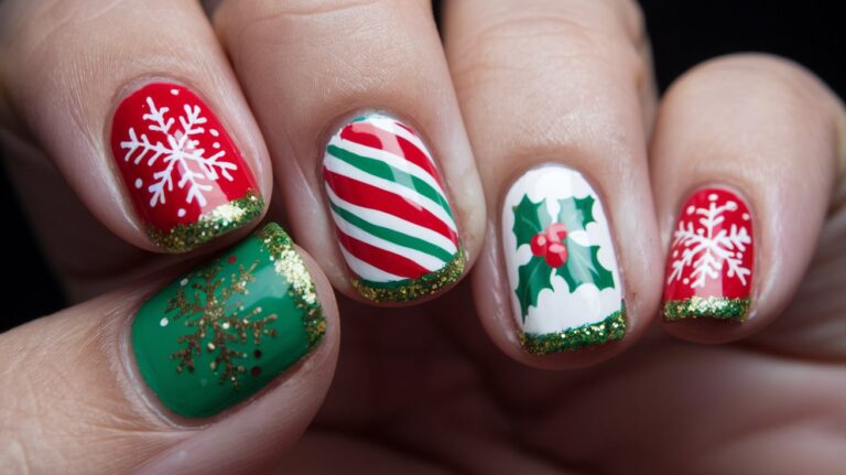 21 Easy Christmas Nails for a Festive Vibe