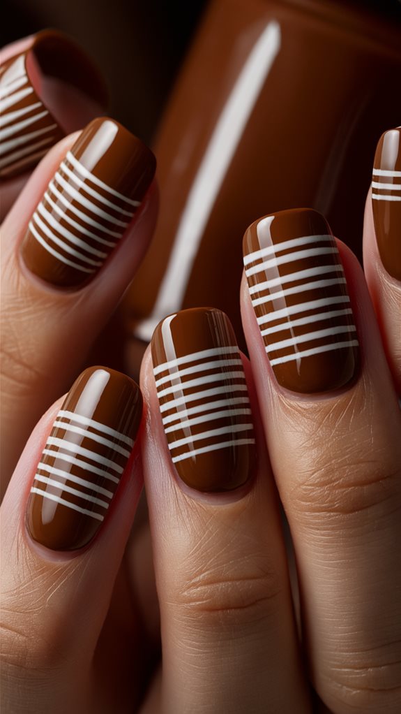 brown striped minimalist design