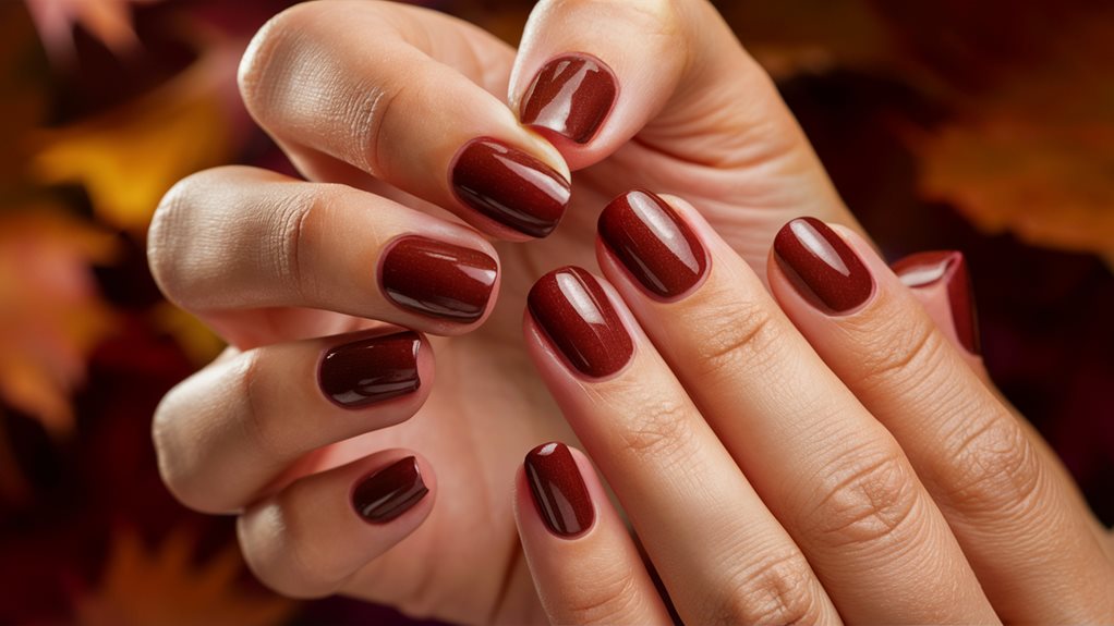 cherry brown nail inspiration