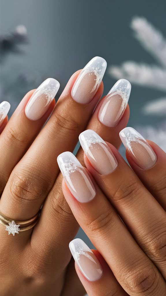 chic frosted nail design