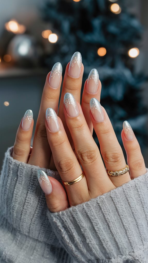 chic frosted nail design