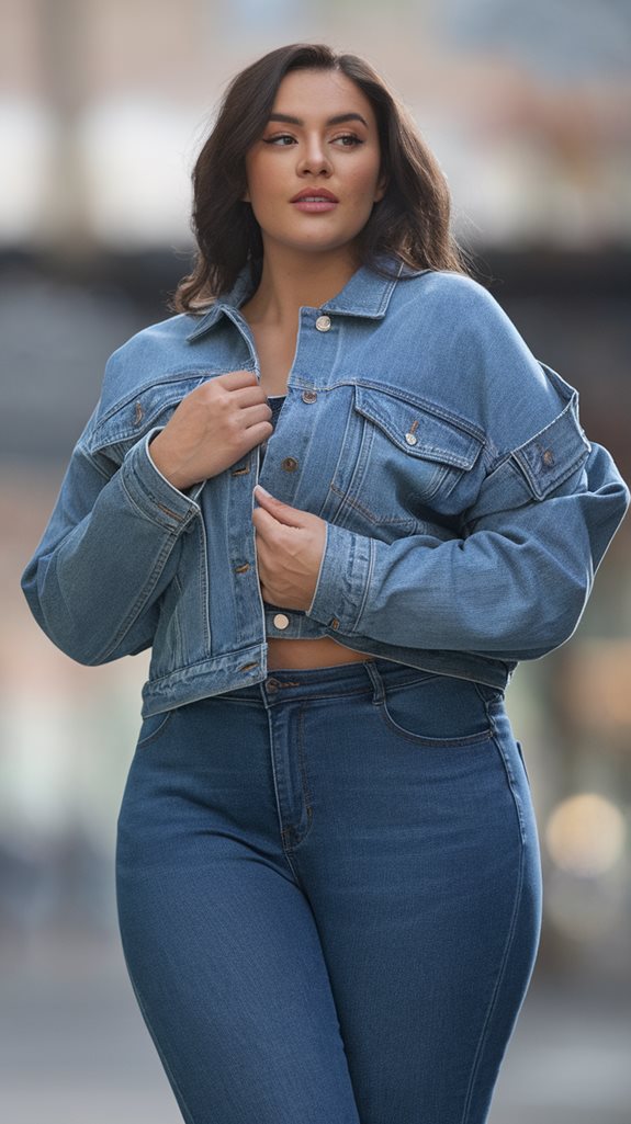 double denim fashion statement