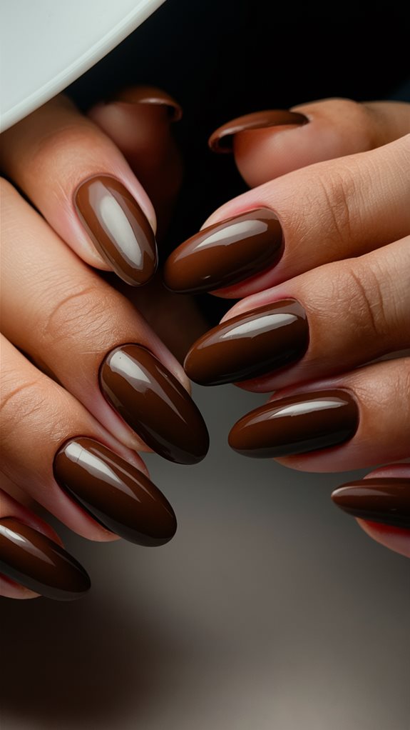 elegant brown nail design