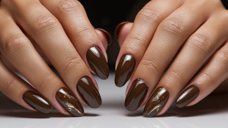 21 Dark Brown Nail Designs to Impress