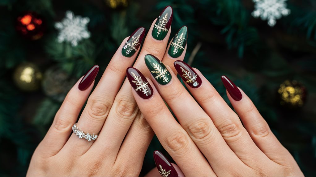 elegant holiday nail designs