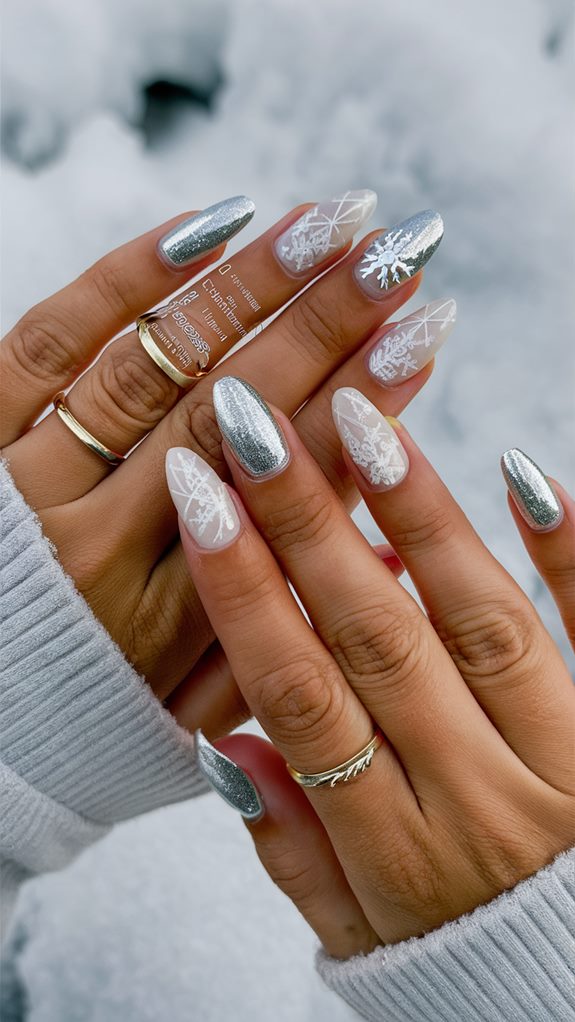 elegant silver and white