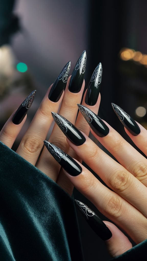 enigmatic shimmering pointed ends