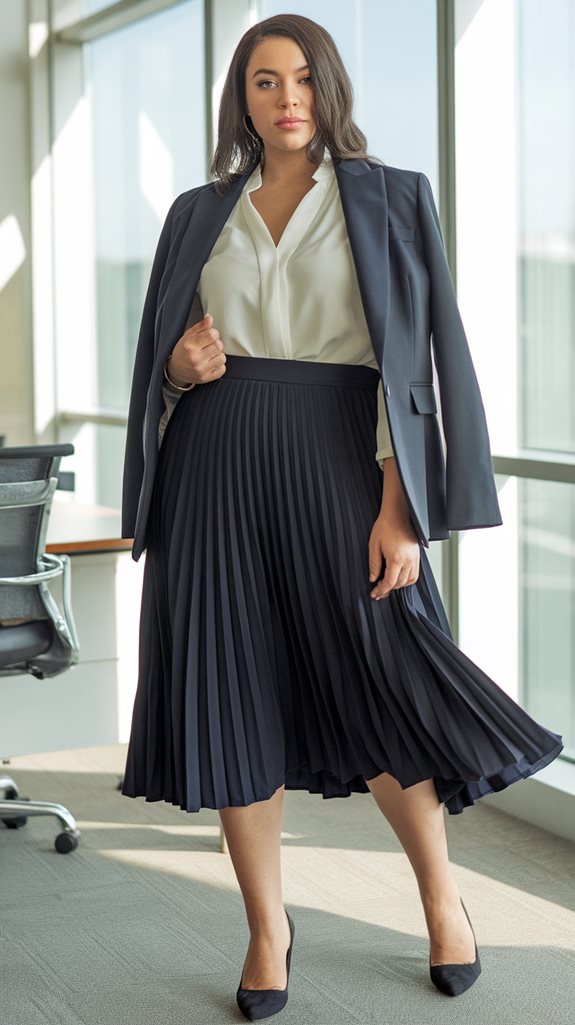 fashionable pleated skirt