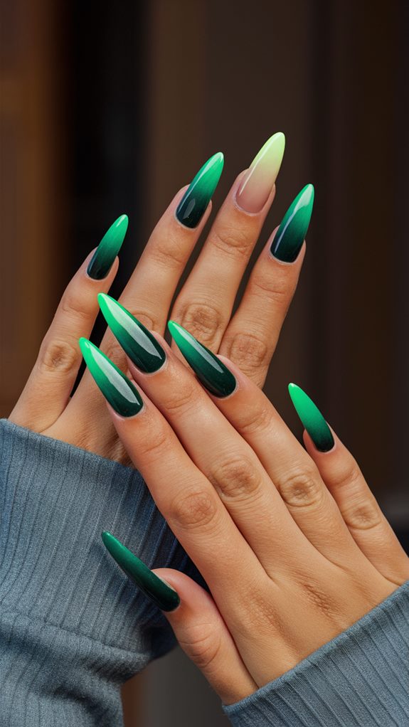 festive green color gradient