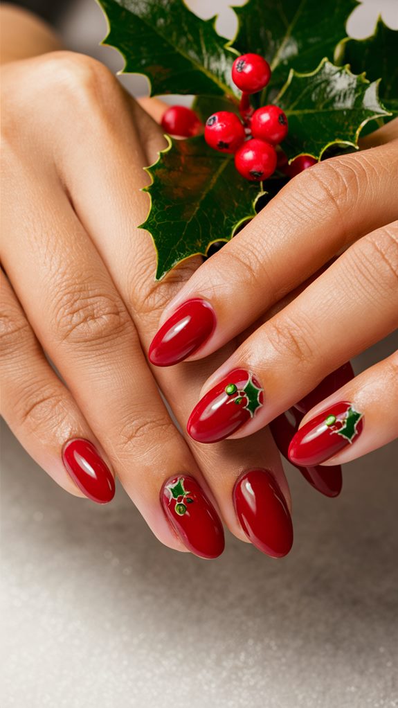 festive holly berry accents