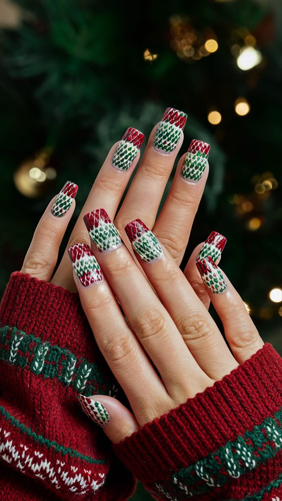 festive knitwear design details