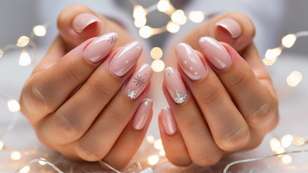 festive pink nail designs