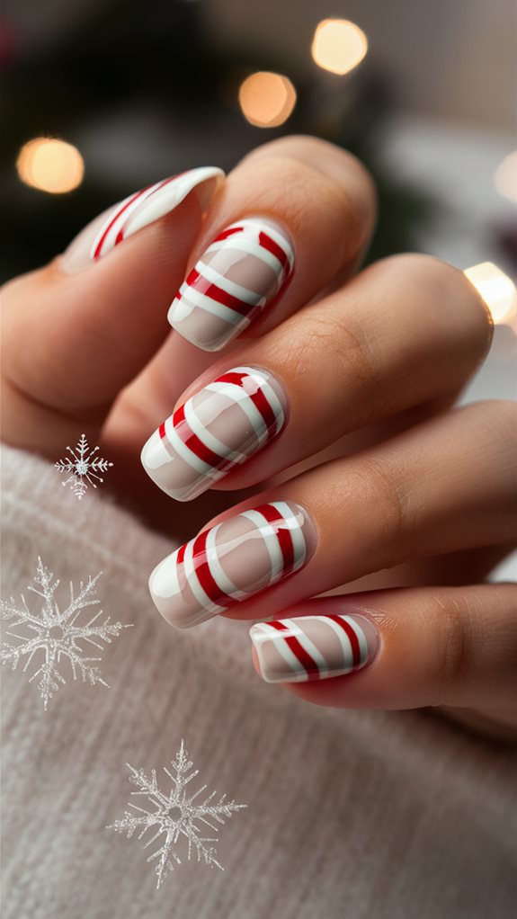 festive red and white