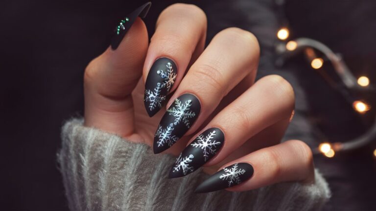 23 Gothic Christmas Nails To Impress