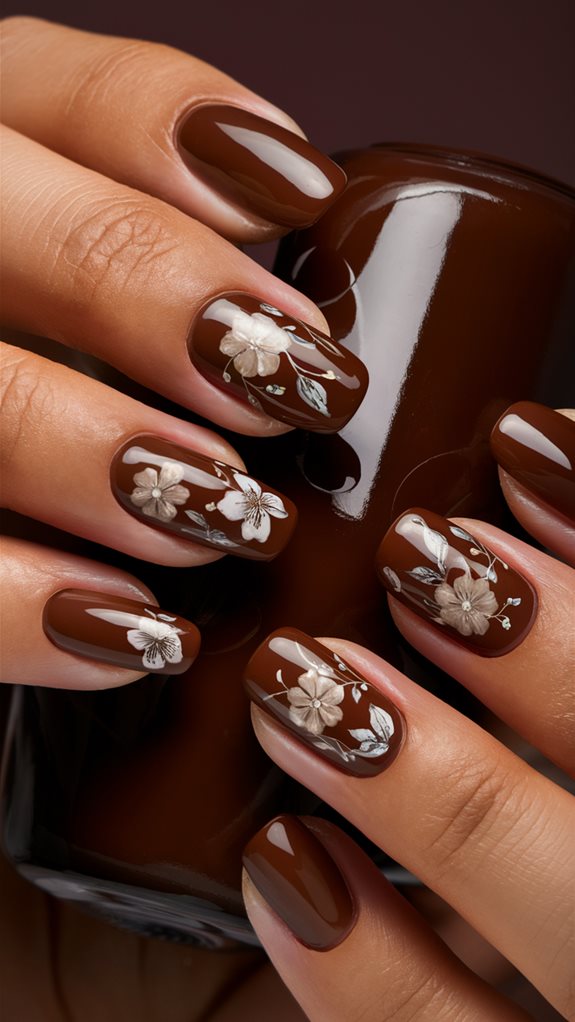 elegant dark floral design