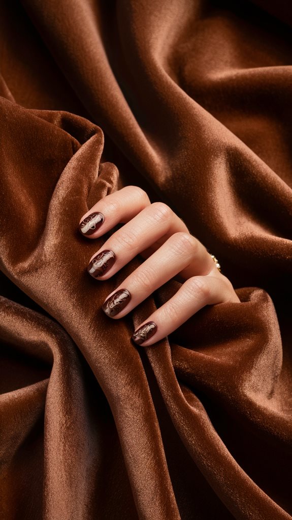 luxurious brown velvet fabric