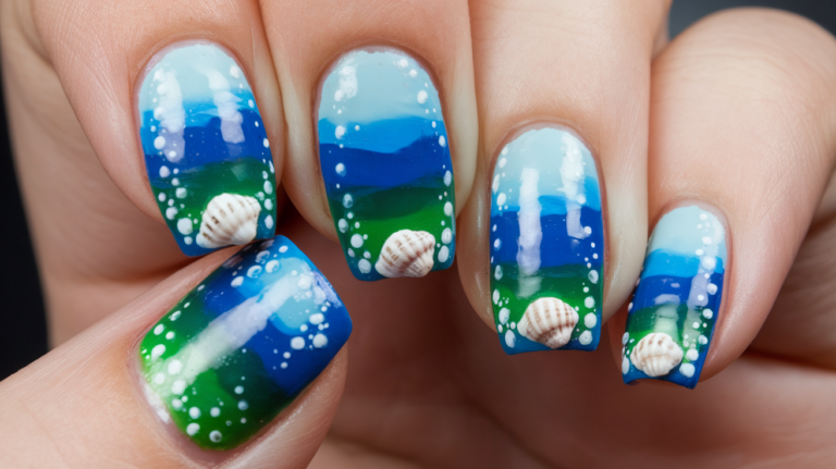 25 Amazing Ocean Themed Nails