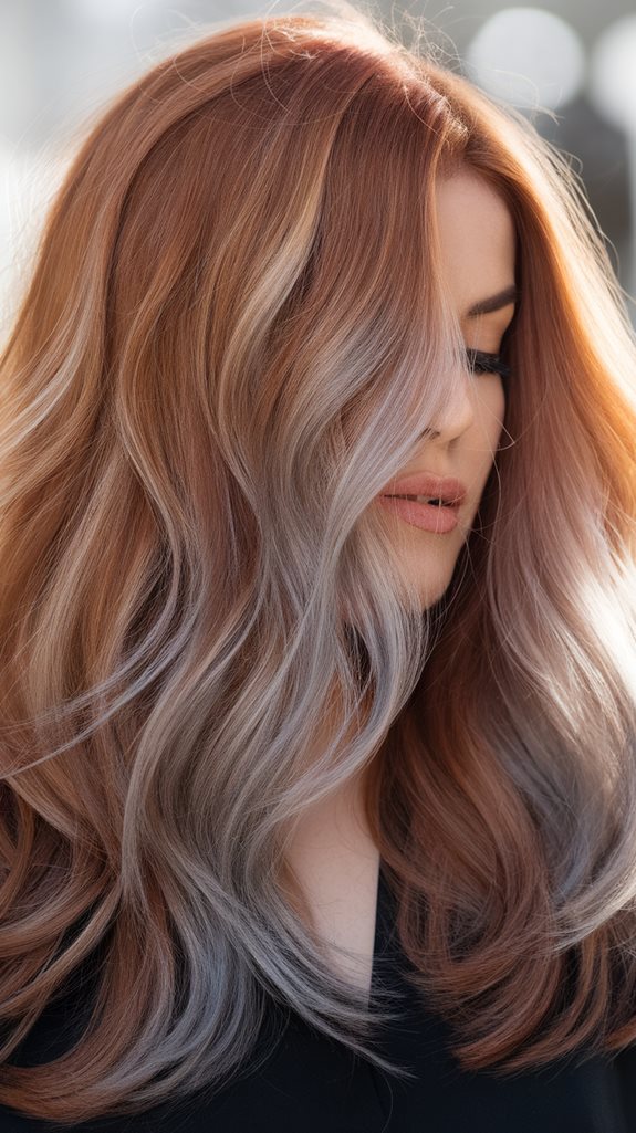 ash toned auburn hair color