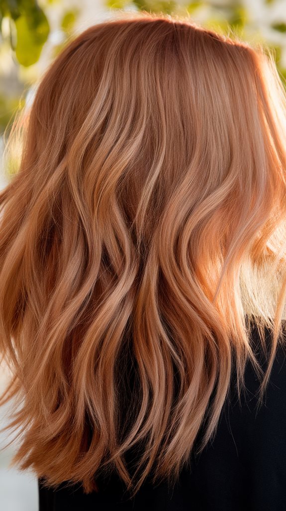 auburn hair with caramel highlights