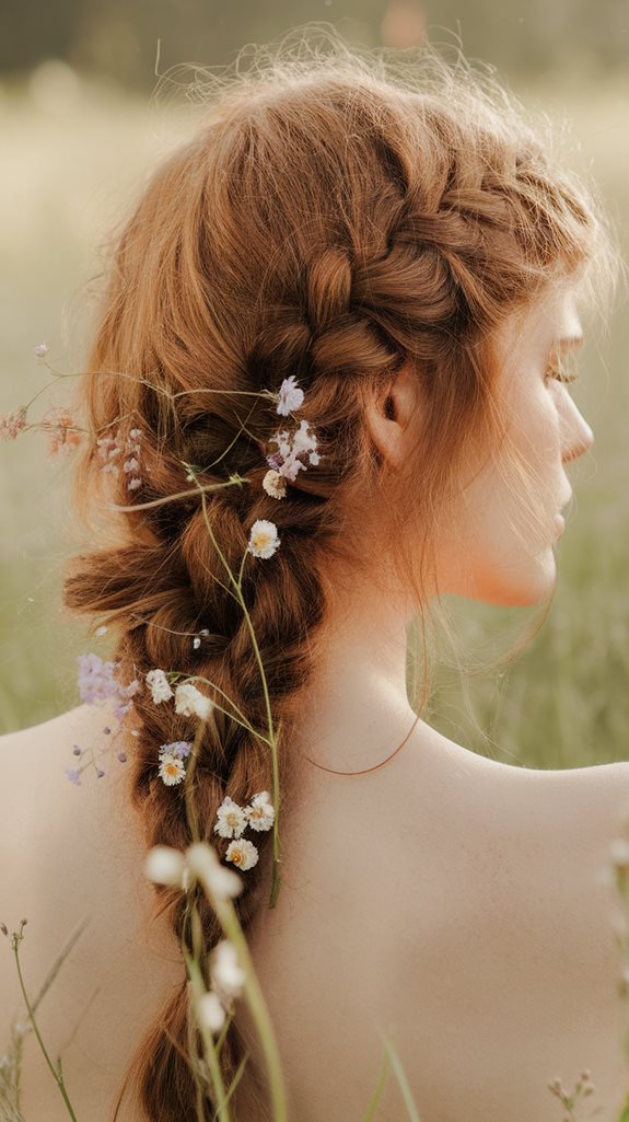 bohemian inspired braided hairstyle