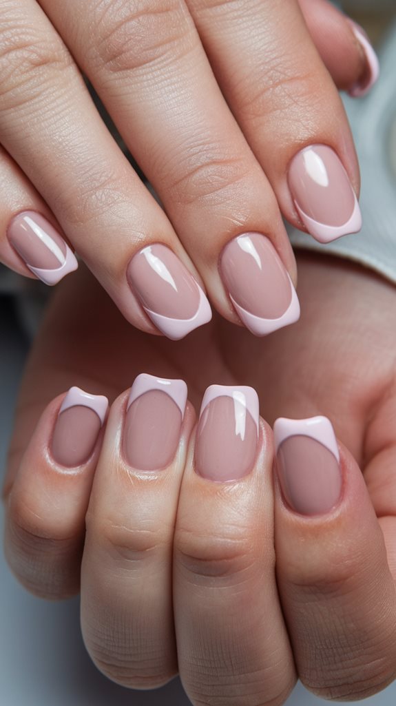 charming french manicure style