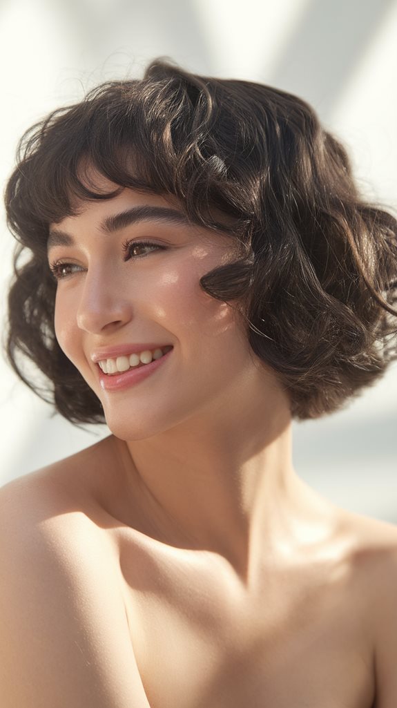 curly bob haircut style