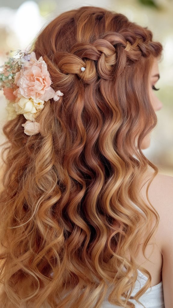 elegant cascading hair style