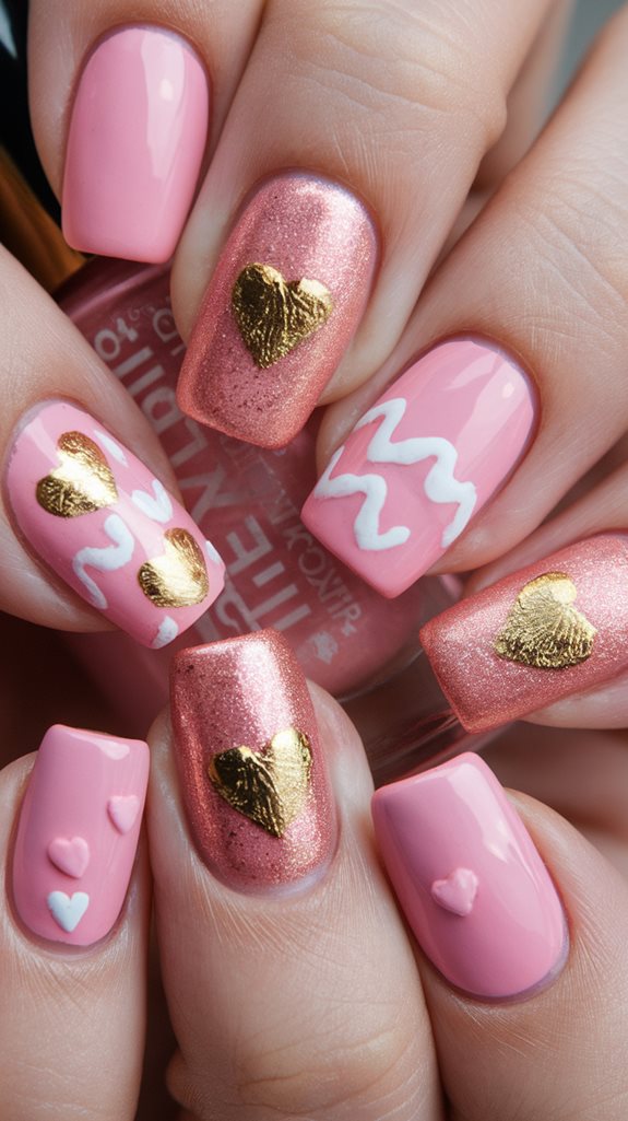 elegant pink and gold