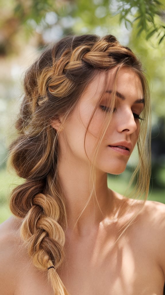 elegant woven hair style