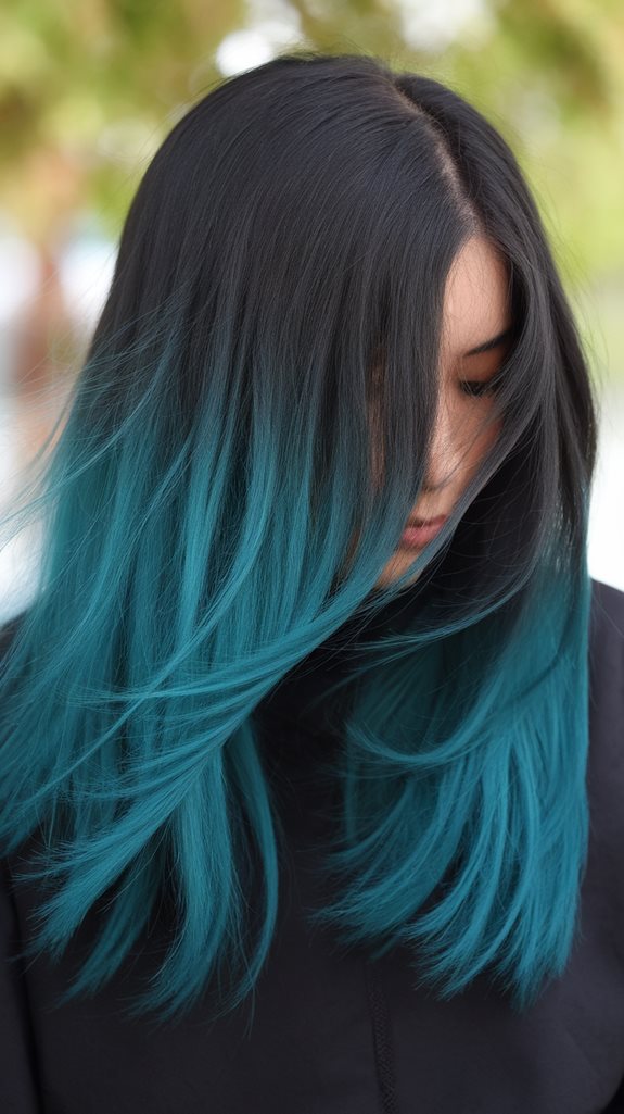 gradient shades of teal