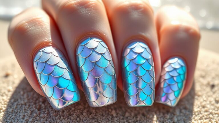 23 Mermaid Scales and Shimmer Beach Nail Ideas