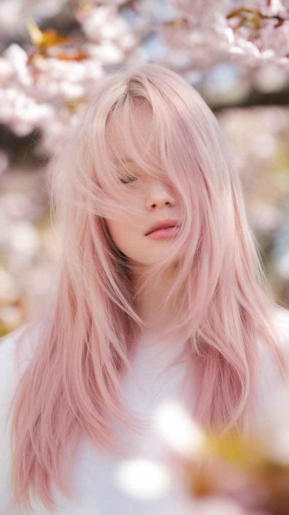 soft delicate shade of pink