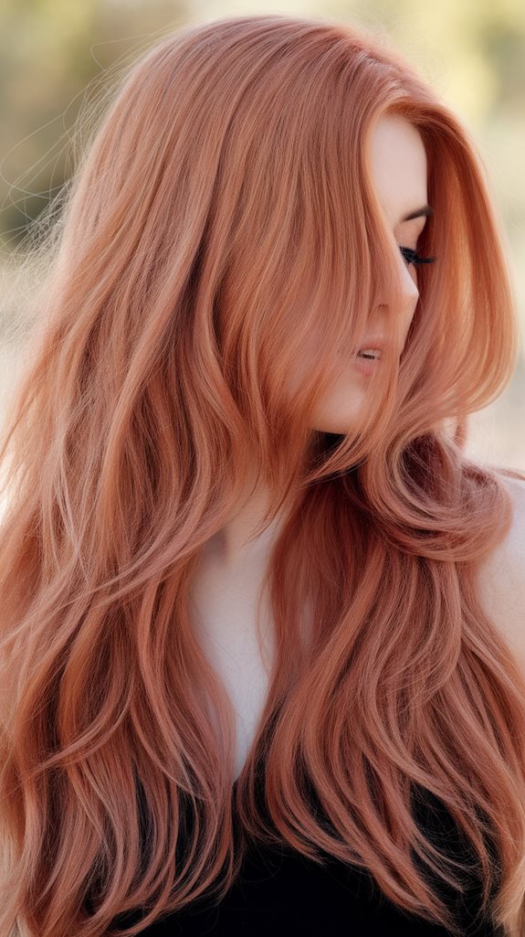 soft metallic rose hue