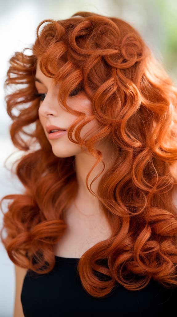 vibrant copper colored curls