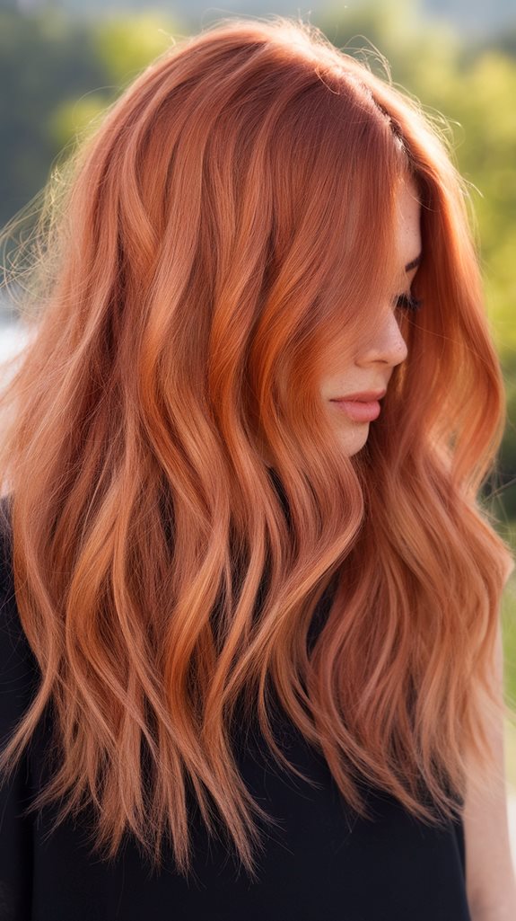 warm copper hair highlights