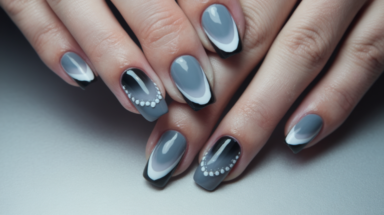 35 Grey Color Nails Design and Ideas