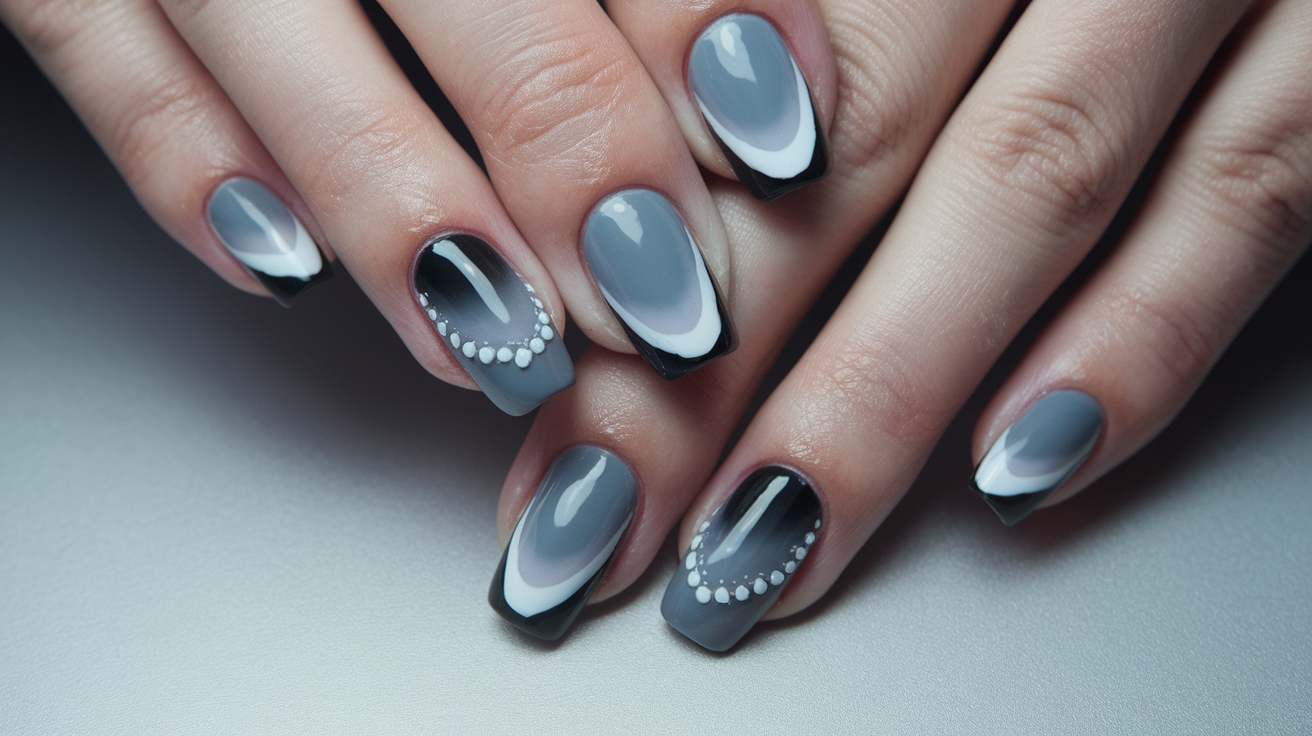 grey nails