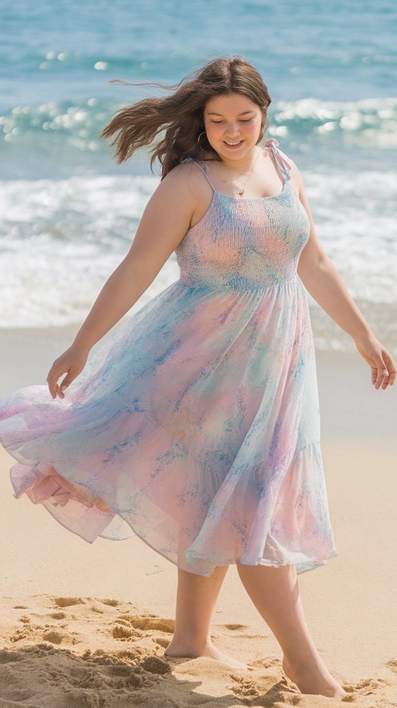 beachy flowy sundress style