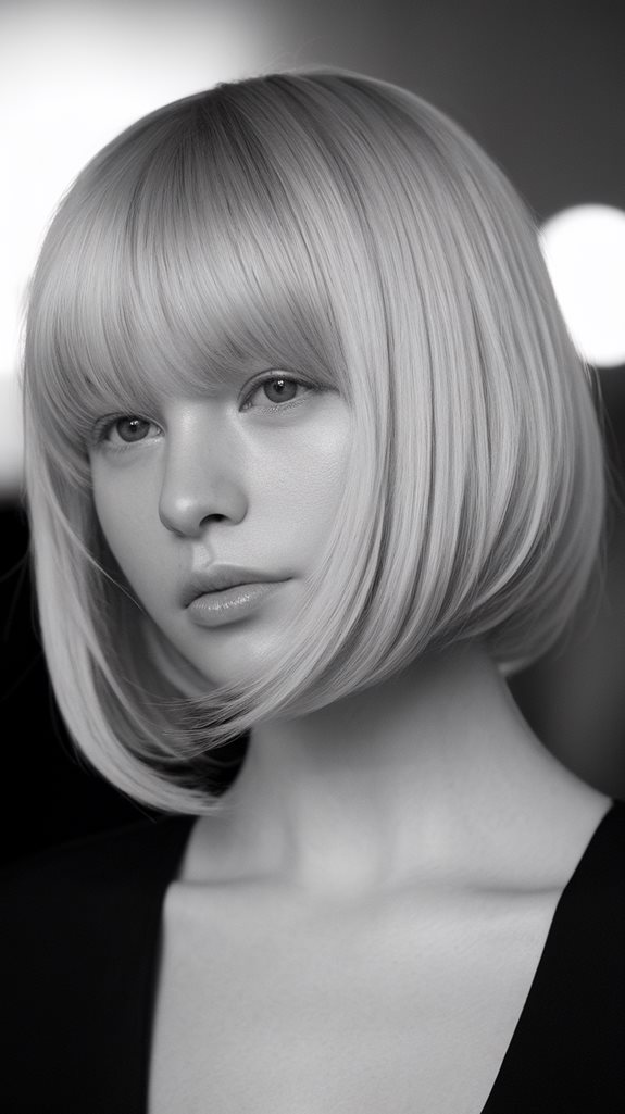 bob s stylish bangs hairstyle