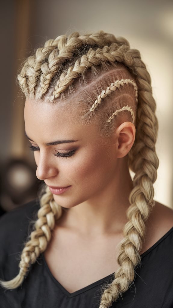 braided hairstyle with flair