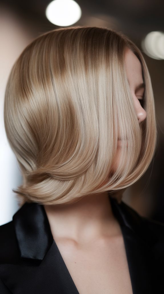 chic layered bob hairstyle