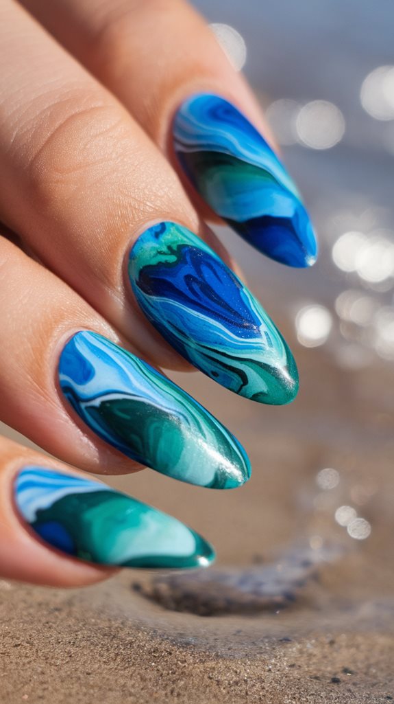 colorful ocean wave patterns