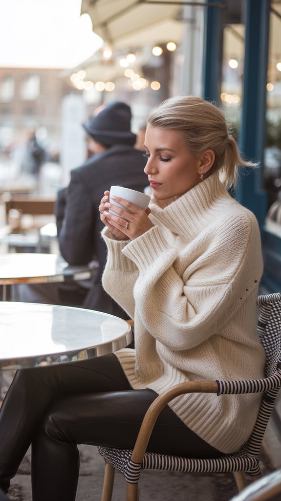 cozy oversized sweater outfit