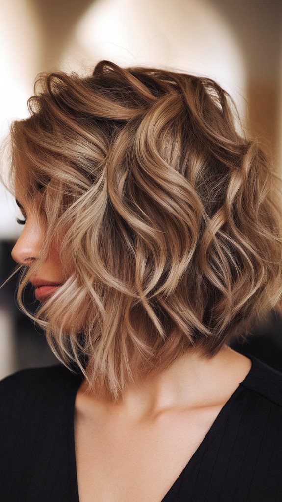 curly layered bob hairstyle