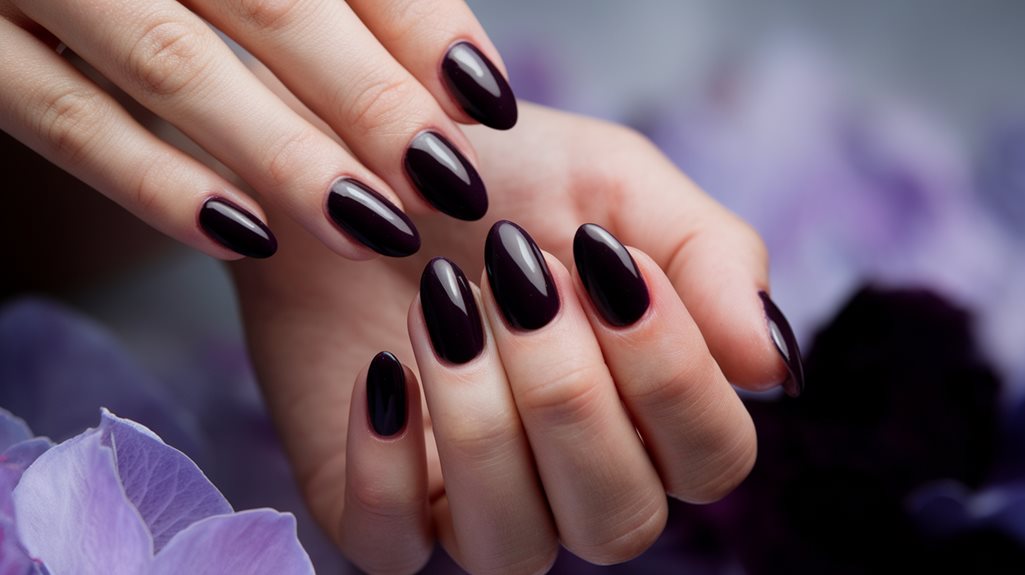 dark purple nail designs