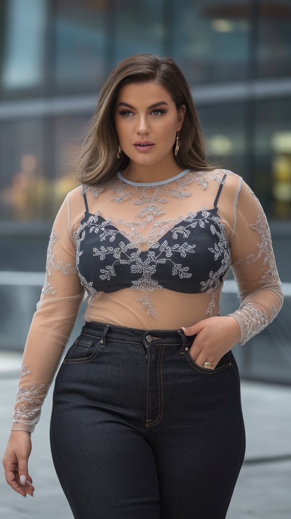 elegant mesh top design